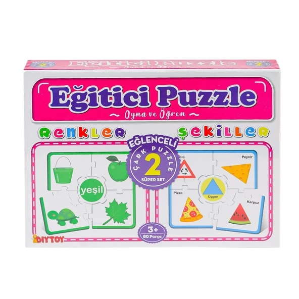 7194 Çark Puzzle Renkler Şekiller ürün görseli 1
