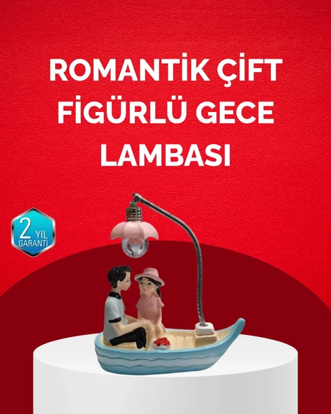 Sevgililer Günü İçin Romantik Çift Figürlü Dekoratif Gece Lambası ürün görseli 1