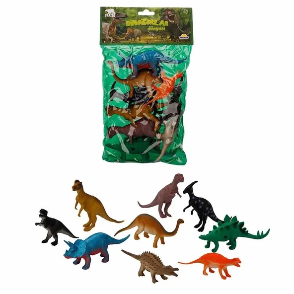 9 lu Dinozor Figür Seti 12-20 cm - Resim 3