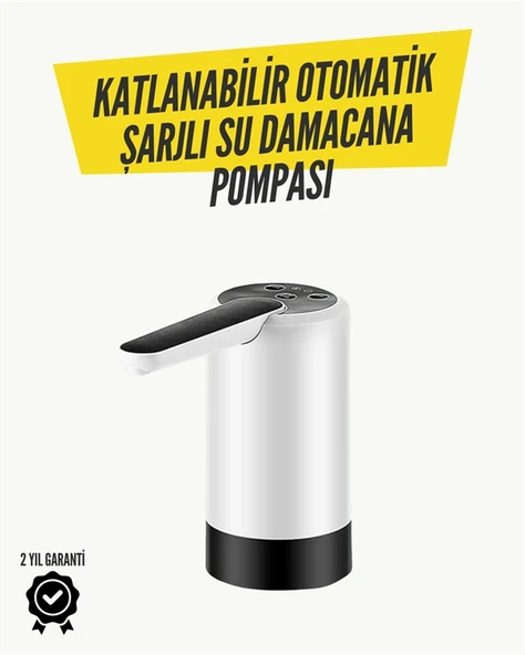 Katlanabilir Şarjlı Damacana Su Pompası Pratik Kullanım ürün görseli 1