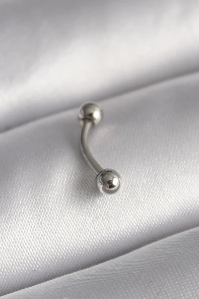 316L Çelik Gümüş Renk Topçuk Model Piercing ürün görseli 1