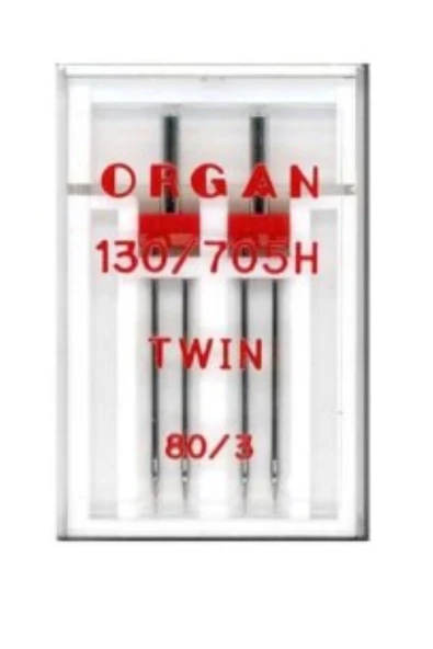 ORGAN Çift Iğne 3mm (NERVÜR IĞNESİ 80/3)2'li 12 Numara ürün görseli 1