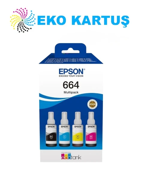 Epson 664 L3050 Kutulu Multipack Mürekkep Seti ürün görseli 1