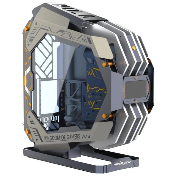 Hyper Rocket MOLA E-ATX 4 Argb Fan RGB Open Style Fantastik Oyuncu Kasası ürün görseli 1