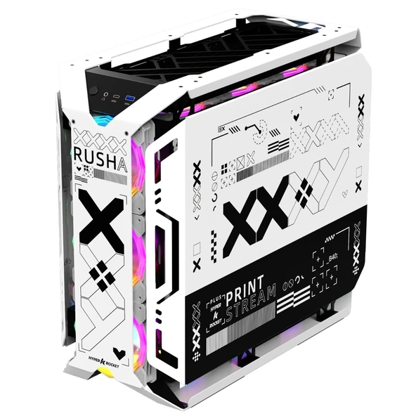 Hyper Rocket X-ERA PRO ATX 7 Argb Fan Beyaz Oyuncu Kasası ürün görseli 1