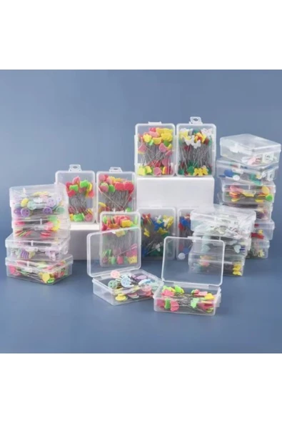 Set Dikiş Makineleri TOPLU İĞNE SETİ 9 ÇEŞİT RENGARENK DESENLİ KUTULU İĞNE SETİ(ÇOK AL AZ ÖDE) ürün görseli 1