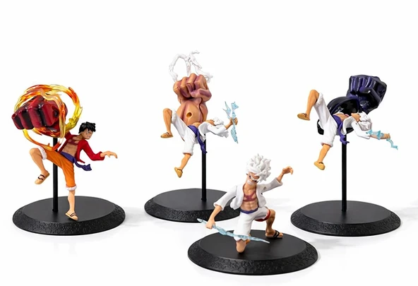 Anime One Piece Luffy Figürü 4'lü Set ürün görseli 1