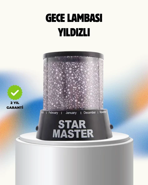 Renk Değiştirmeli LED Yıldız Projektör Parti ve Gece Lambası ürün görseli 1