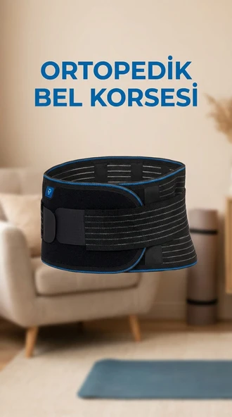 Unisex Ayarlanabilir Ortopedik Bel Destekli Çalışma Korsesi ürün görseli 1