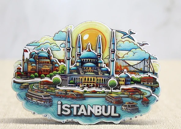 Ahşap İstanbul Temalı Magnet - Model 3 ürün görseli 1
