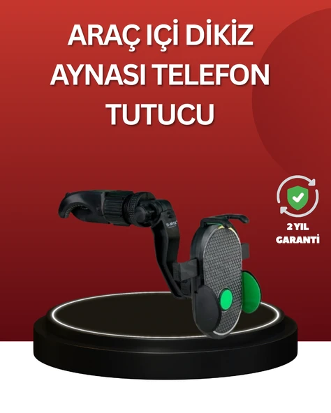 Ayarlanabilir Kıskaçlı Dikiz Aynası Telefon Tutucu Tüm Telefonlarla Uyumlu ürün görseli 1