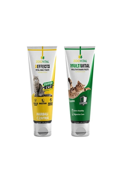 ZOOVİTAL Kedi Malt Pasta 3 Effects + Multivitamin 100 gr Zoo Vital ürün görseli 1