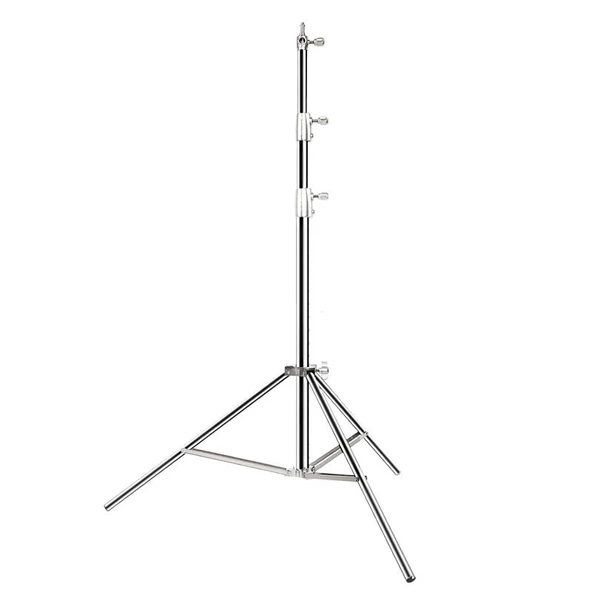 GDX LS-288T 288cm Kalın Işık Ayağı Gümüş Yaylı Amortisörlü Profesyonel Işık Standı ürün görseli 1