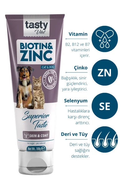 TASTY VİTAL Kedi Ve Köpek Biotin Malt Paste 100 gr ürün görseli 1