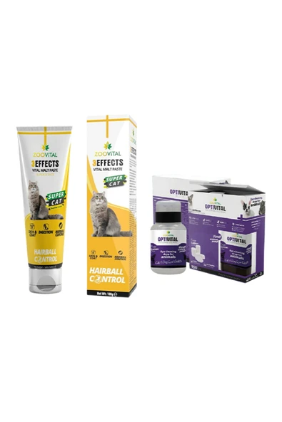 ZOOVİTAL Hairball Malte Paste 100 gr + Optivital Göz Temizleme Solüsyonu 150 ml ürün görseli 1