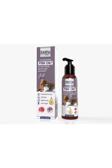 TASTY VİTAL Kedi Ve Köpekler Için Somon Ve Hamsi Yağı 200 ml Iştah Açıcı, Göz Ve Eklem Desteği, Epa Dha ürün görseli 1