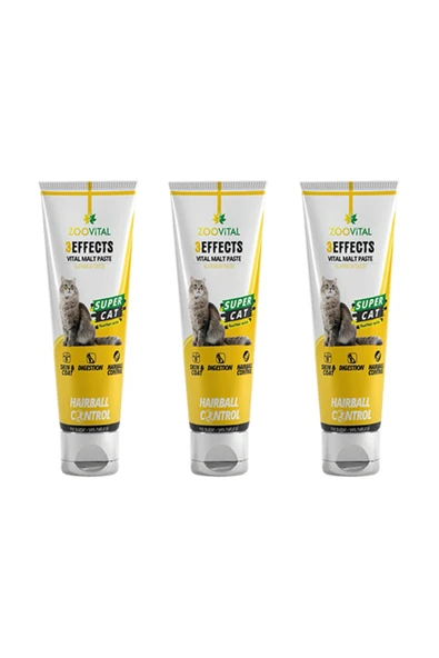 3 Adet - Zoovital Malt Paste 3 Etkili Kedi Tüy Yumağı Önleyici Macun 100 gr ürün görseli 1