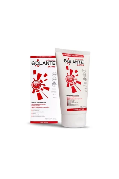 SOLANTE SOLANTE Güneş Losyonu Acnes Akne Önleyici Spf 50+ Faktör 150 ml ürün görseli 1