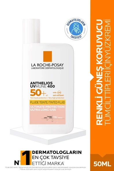 LA ROCHE POSAY LA ROCHE POSAY Anthelios Uvmune Fluid Güneş Kremi Spf50 50 ml - Renkli ürün görseli 1