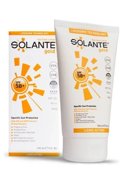 SOLANTE SOLANTE Güneş Losyonu Gold Adult Spf 50 Faktör 150 ml ürün görseli 1