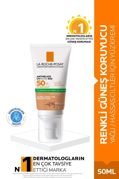 LA ROCHE POSAY LA ROCHE POSAY Anthelios Spf 50 Yağlı Ciltler Için Renkli Yüksek Korumalı Yüz Güneş Kremi 50 ml ürün görseli 1