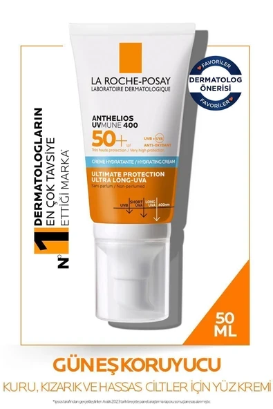 LA ROCHE POSAY LA ROCHE POSAY Anthelios Uvmune SPF+50 Hassas Ciltler İçin Yüksek Korumalı Yüz Güneş Kremi ürün görseli 1