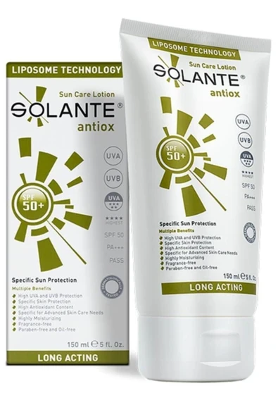SOLANTE SOLANTE Antiox Spf 50 Güneş Koruyucu Losyon 150 ml ürün görseli 1