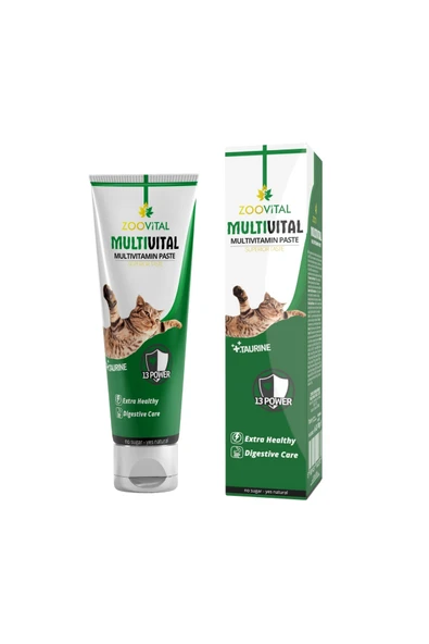 ZOOVİTAL Multivital Paste Taurinli Kedi Vitamini 100 Gr 1 Adet - 13 Farklı Vitaminli Malt Macun ürün görseli 1