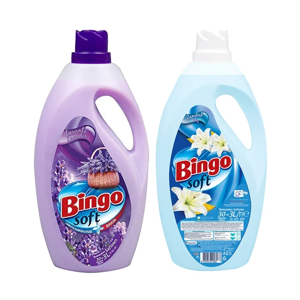 Bingo Soft Çamaşır Yumuşatıcısı 3 lt Lavanta ve Zambak 2 li Set ürün görseli 1