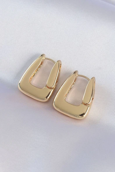 Pirinç Gold Renk Kalın Küpe - TJ-BKP8978 TG-1395 339637 ürün görseli 1
