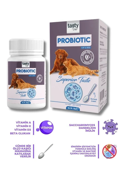 TASTY VİTAL Kedi Ve Köpek Probiyotik Probiotik, Sindirim Desteği ürün görseli 1