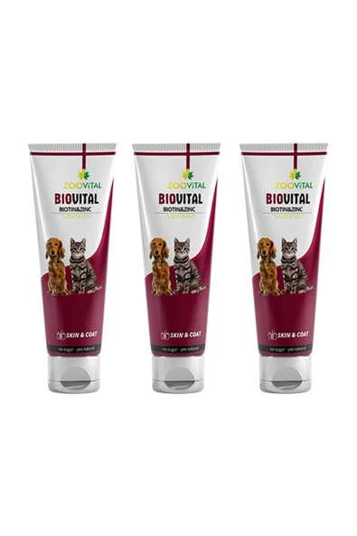 ZOOVİTAL Biovital Paste 100gr Kedi Ve Köpek Deri Ve Tüy Sağlığı 3 Ad (3x100 Gr) ürün görseli 1