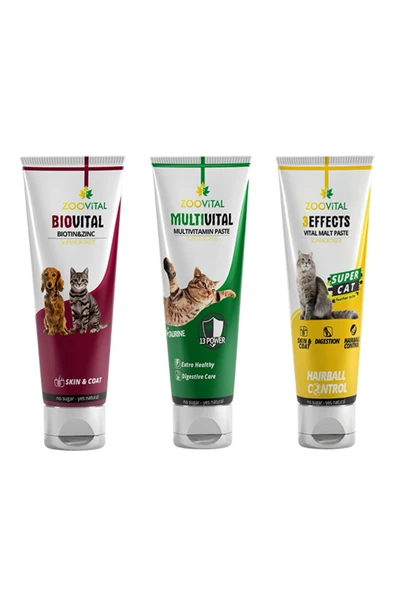 3 Adet - Zoovital Malt Paste 3 Etkili Kedi Tüy Yumağı Önleyici Macun 100 gr ürün görseli 1
