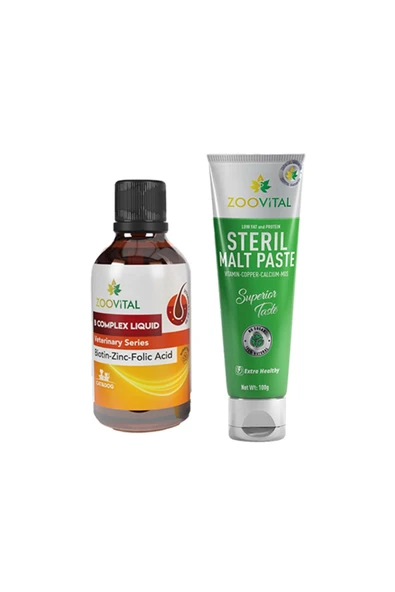 ZOOVİTAL Kediler İçin B Plus Damla 50 ml + Steril Malte Paste 100 gr Kısırlaştırılmış Kediler için Vitamin ürün görseli 1