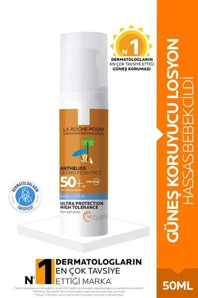 LA ROCHE POSAY LA ROCHE POSAY Anthelios Dermo Pediatrics Spf 50+ Bebekler için Güneş Koruyucu Losyon 50 ml- Çocuklar İçin ürün görseli 1