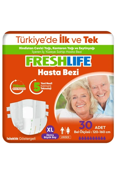 Xlarge Bel Bantlı Yetişkin Hasta Bezi 30 Adet ürün görseli 1