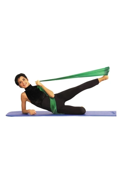 Thera Band 1,5 Metre Yeşil Egzersiz Pilates Bandı Paketli ürün görseli 1