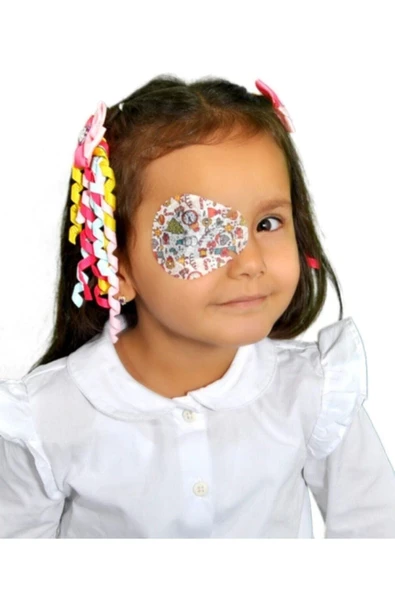 Happy Eyes Çocuk Göz Kapama Bandı 100'lük Kutu Göz Pedi Happy Eyes. ürün görseli 1