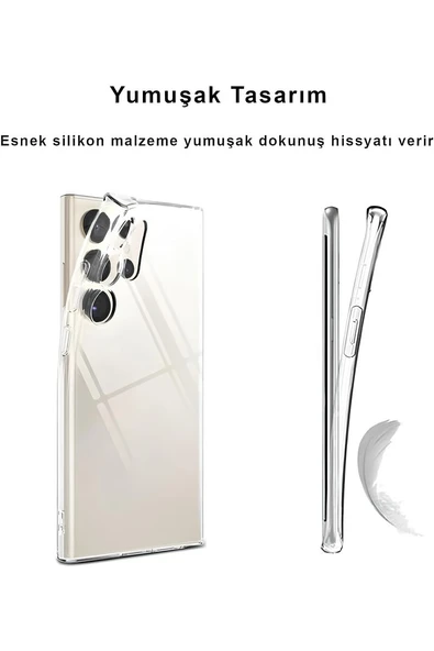 Galaxy S26 Premium Şeffaf Silikon Kılıf - Resim 3