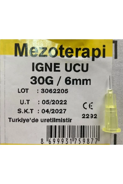 Iğne Ucu 30g 6mm 250 Adet - Resim 2