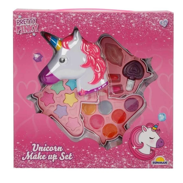 Unicorn Şekilli 3 Katlı Makyaj Güzellik Seti - Resim 3