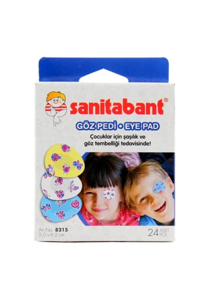 Çocuk Göz Kapama Bandı Hipoallerjenik Yapışkanlı Oval Göz Pedi 24 Adet ürün görseli 1