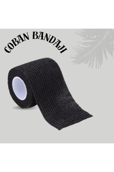 Siyah Renk Coban Bandajı Elastik Kendinden Yapışkanlı Coban Bandajı Yüksek Kalite ( 5 Cm*4,5m ) ürün görseli 1