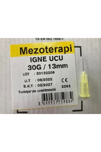 Mezoterapi Iğne Ucu 30g 13mm 100 Adet - Resim 3