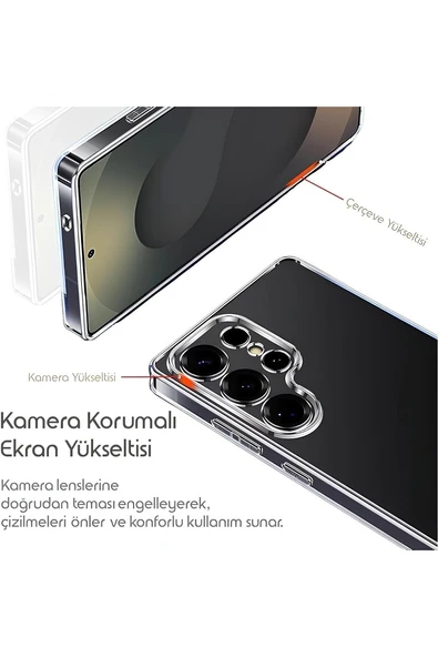 Galaxy S26 Premium Şeffaf Silikon Kılıf - Resim 5