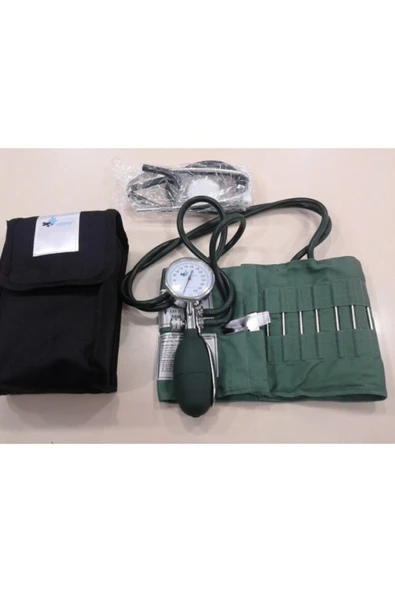 Hnk-2t Aneroid Palm Tipi Çift Hortumlu Tansiyon Aleti + Kancalı Steteskop ürün görseli 1