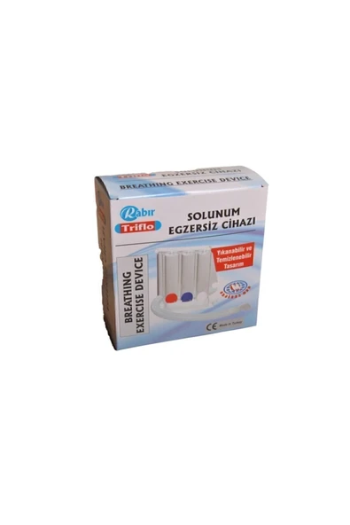 Rabır - Triflo Solunum Egzersiz Cihazı- 3 Tane Üfleme Topu Nefes Egzersizi - Çift Yönlü -kutusuz ürün görseli 1