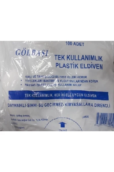 Tek Kullanımlık Plastik Eldiven 100 'lü 1 Adet ürün görseli 1