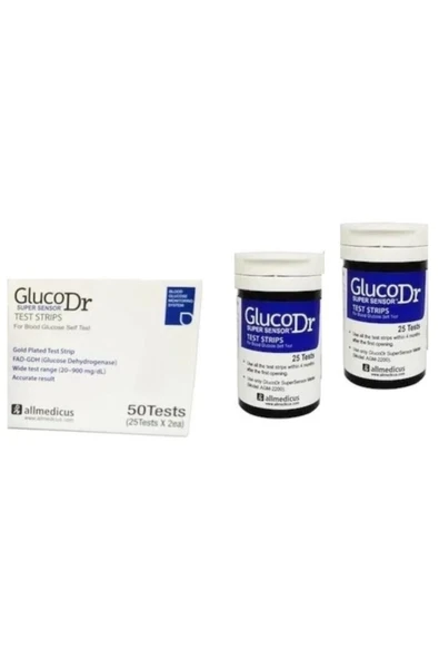 100 Adet Şeker Çubuğu Şeker Stribi Glucodr ürün görseli 1