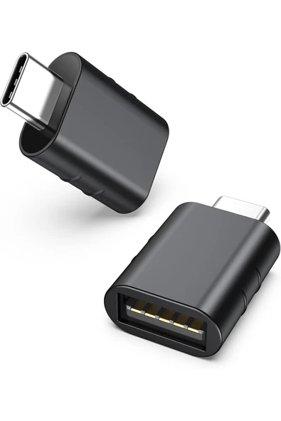 USB-C to USB 3.0 Adaptör 2’li Set Kompakt Siyah Dönüştürücü Yüksek Performanslı Pratik Seti ürün görseli 1